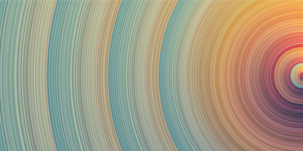 Spiralfärgade vågor Vinylmatta minimalistisk - Tenstickers