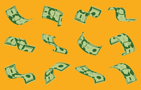 Pengaflödesmönster Vinylmatta modern - Tenstickers