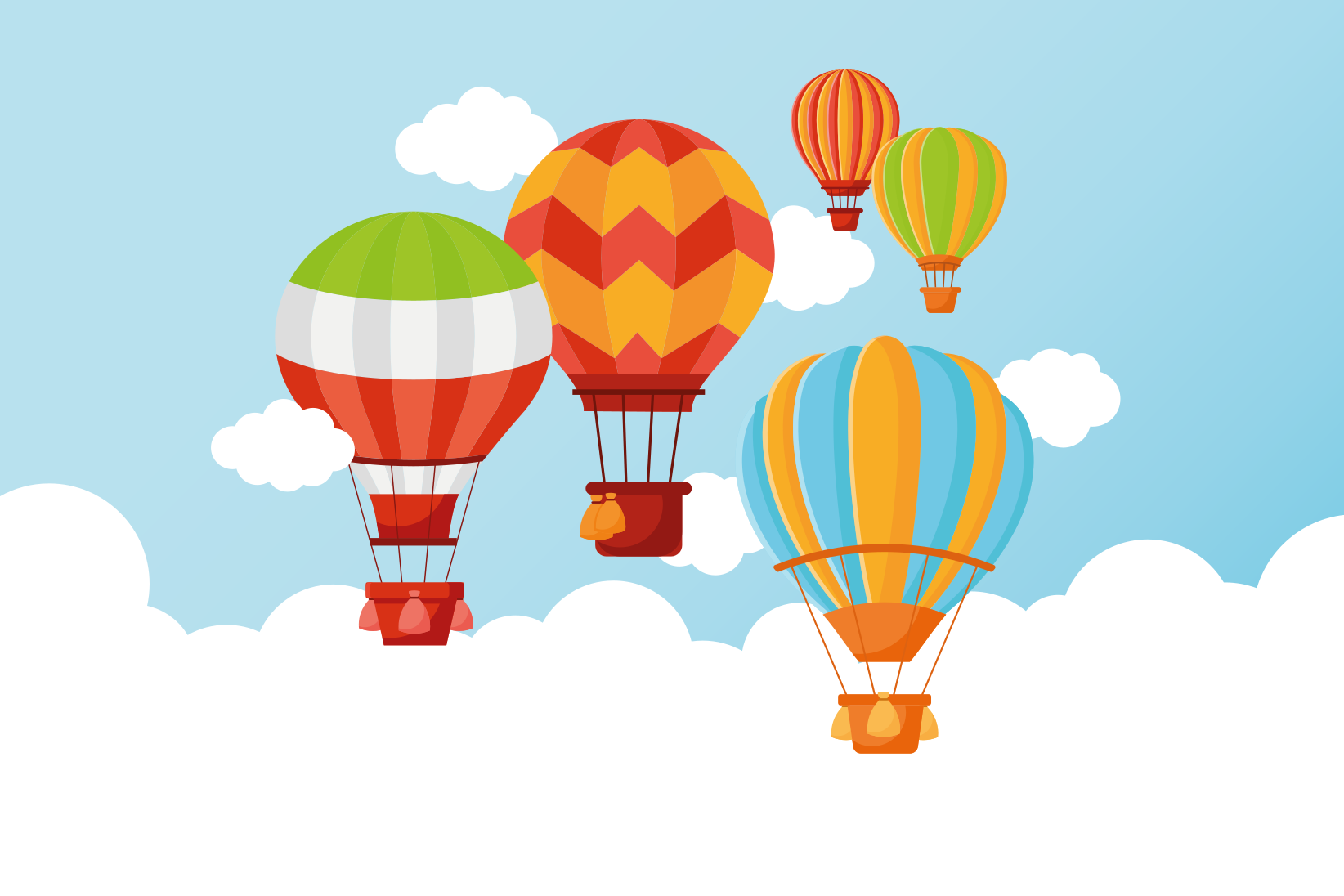 Färgglad varmluft Andra Vinylmattor - Tenstickers