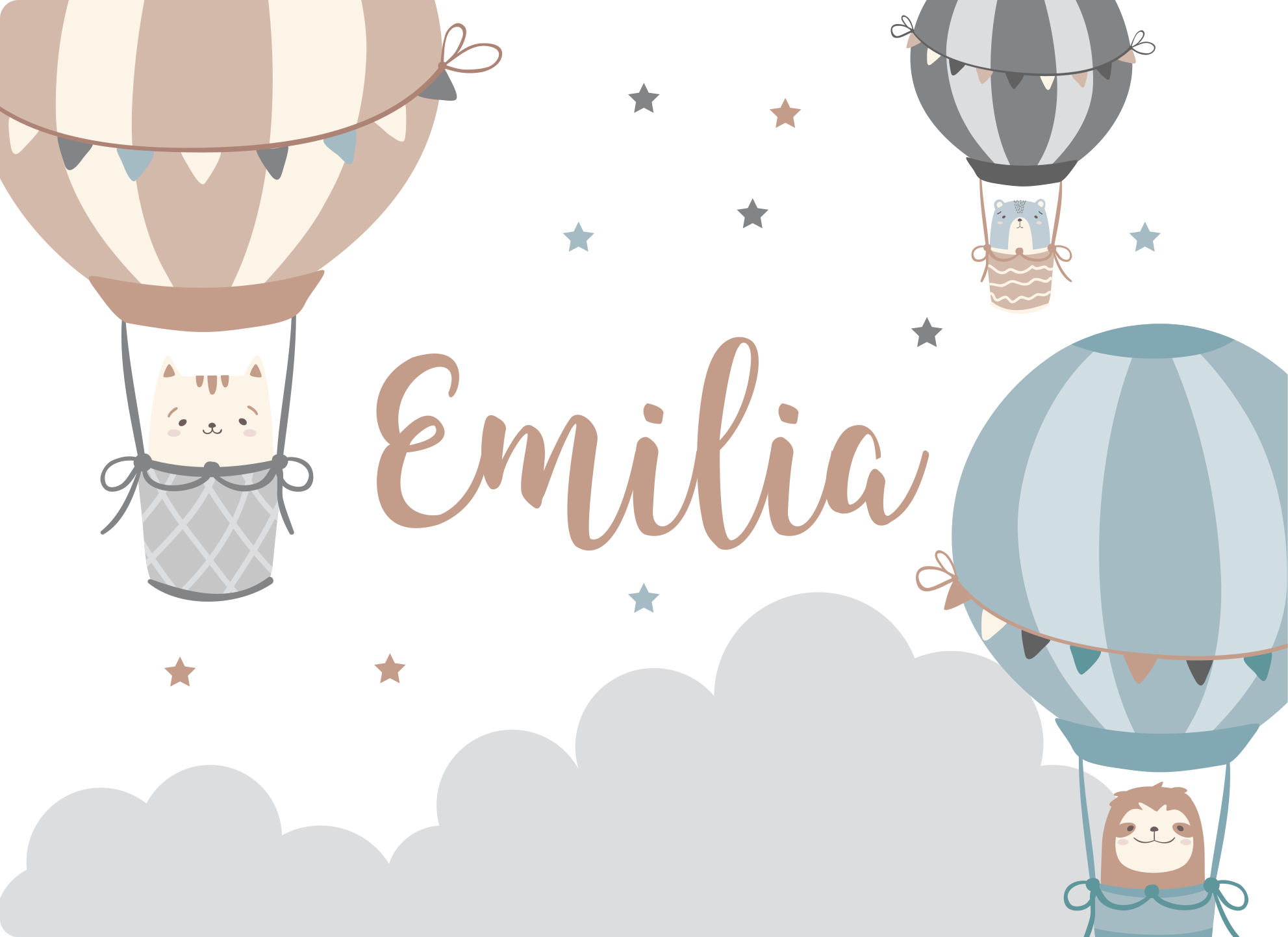 Luftballonger Vinylmatta namn - Tenstickers