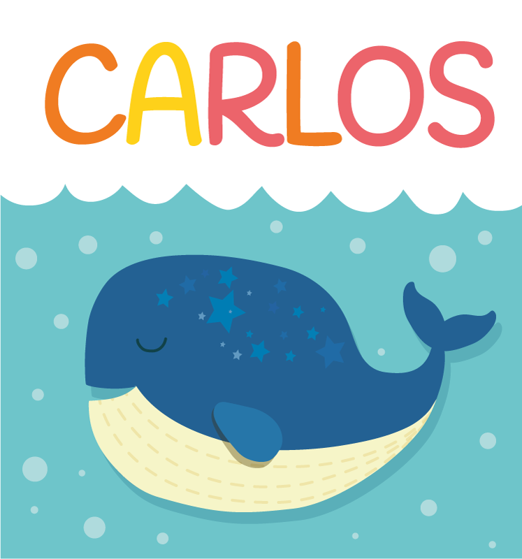 Nyckfull valscen Vinylmatta namn - Tenstickers