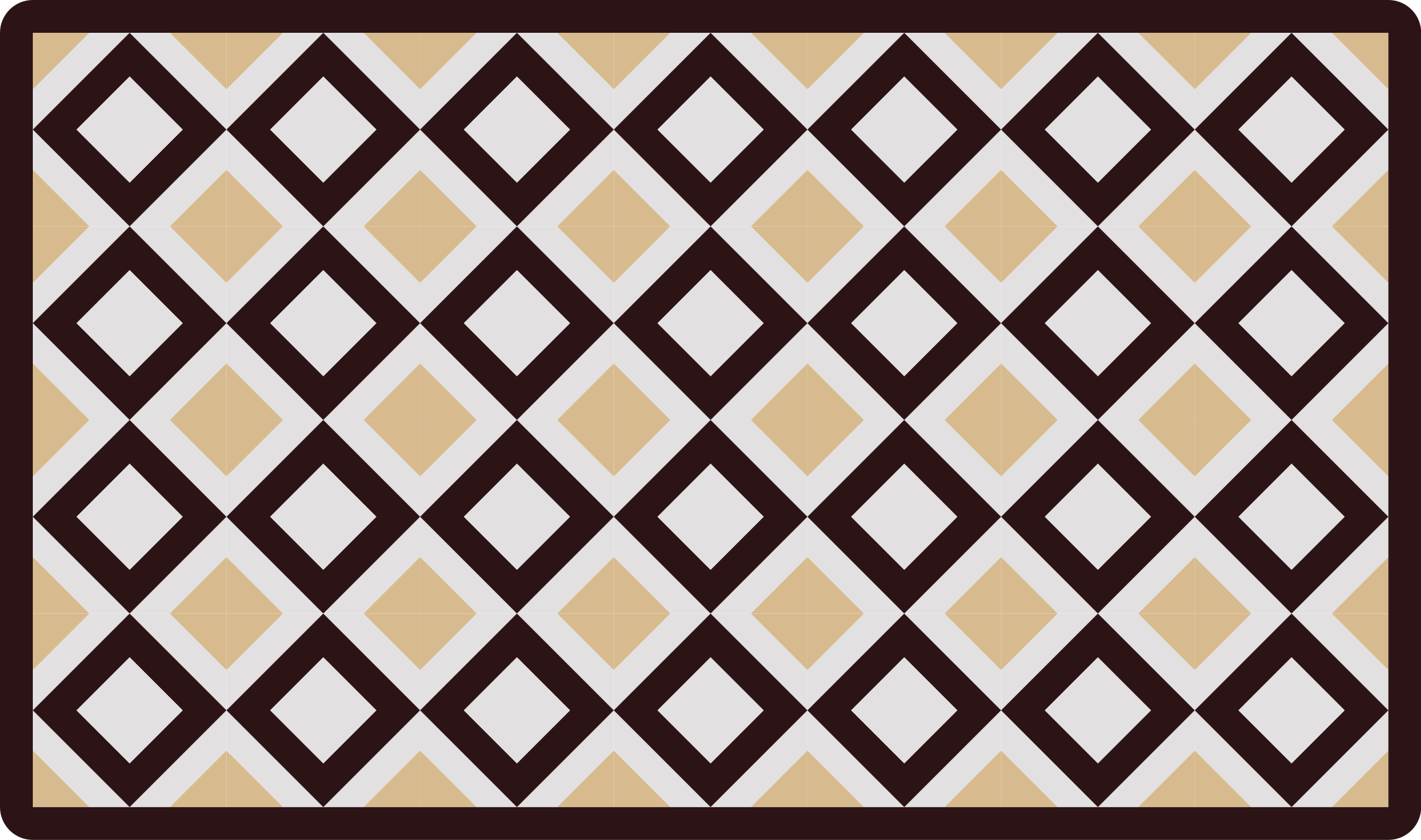 Kvadratisk cementmönster med kakel - Tenstickers