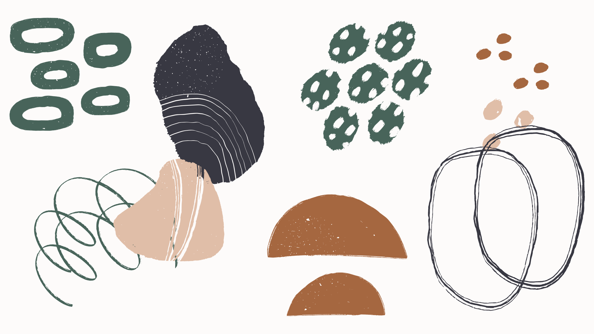 Abstrakta former layout Vinylmatta minimalistisk - Tenstickers