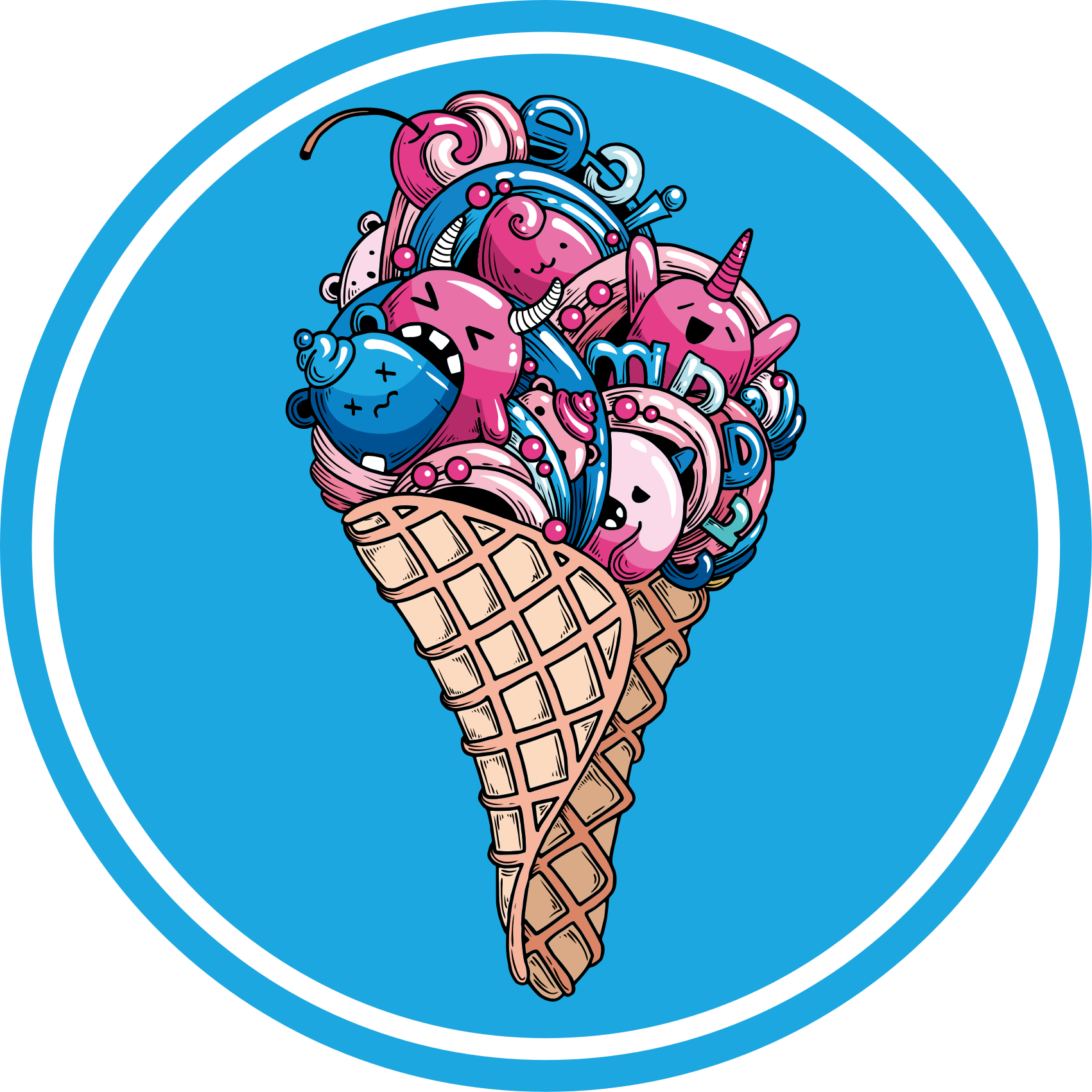 Fin glass graffiti modern matta - Tenstickers