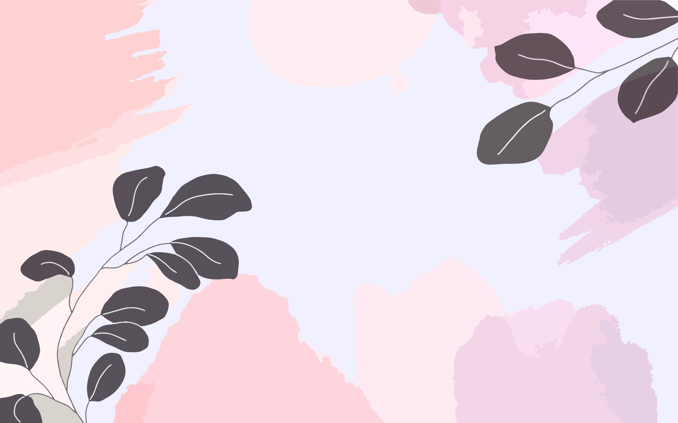 Elegant bladmönster Vinylmatta blommor och växter - Tenstickers