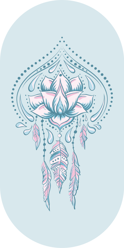 Lotusblomma från vinylmattan i mandala på sidan - Tenstickers