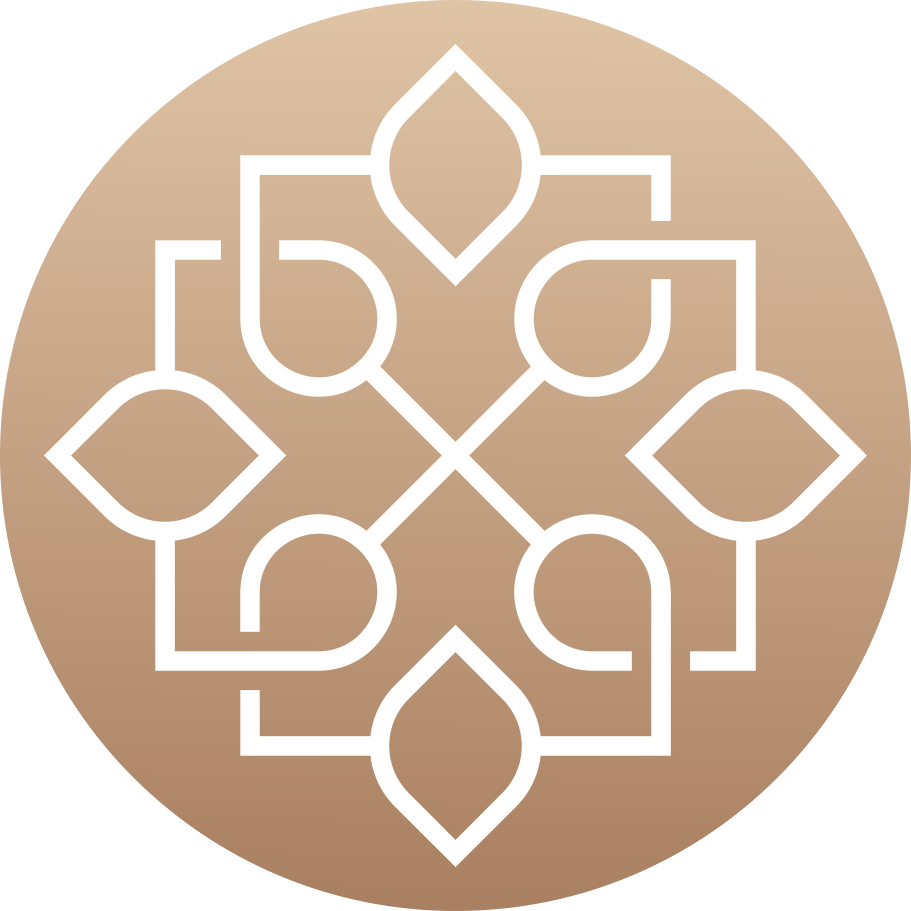 Enkla geometriska linjer design mandala vinylmatta - Tenstickers