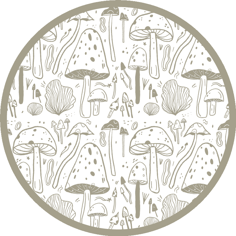 Vinylmatta natur svampmotiv - Tenstickers