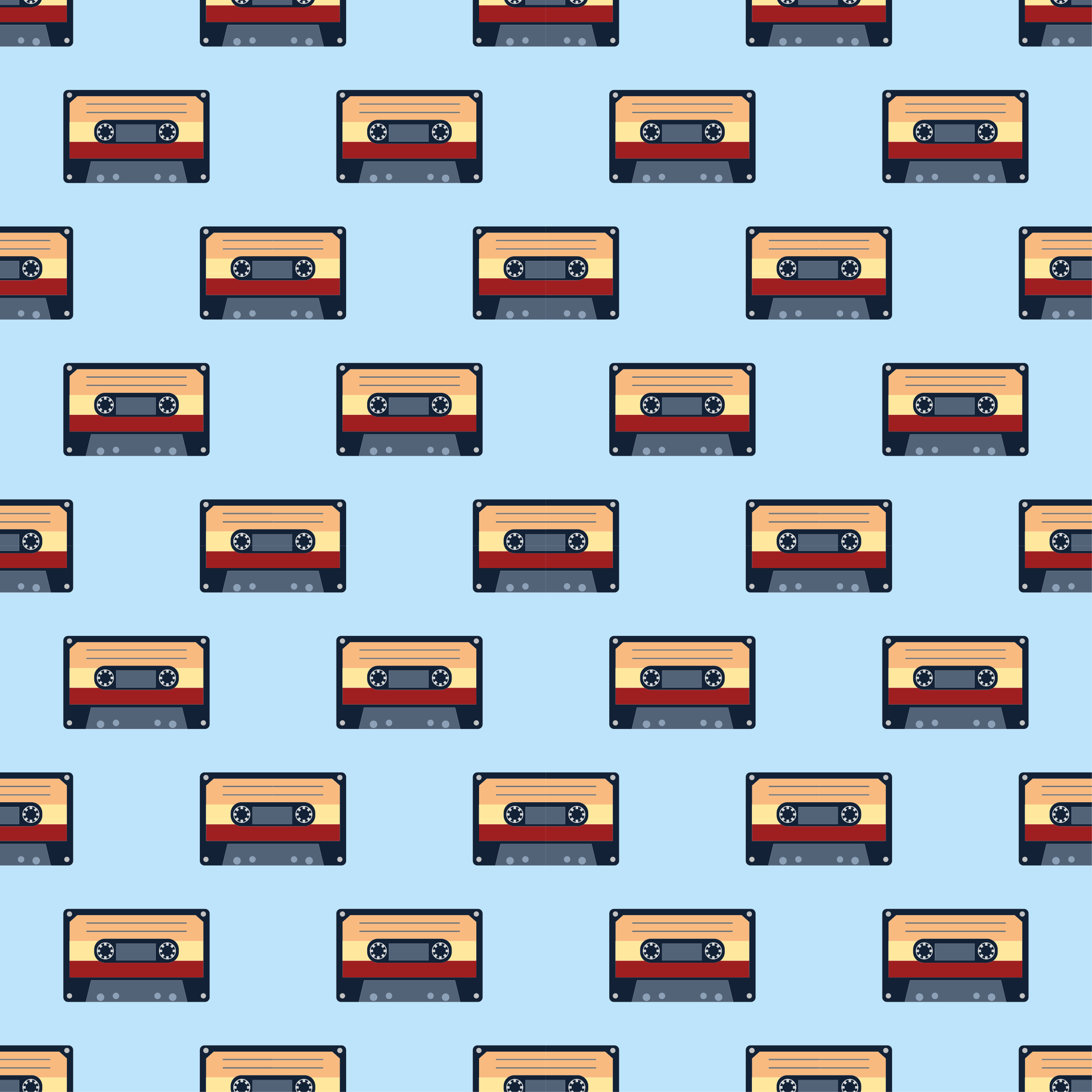 Andra vinylmattor vintage kassettidé - Tenstickers