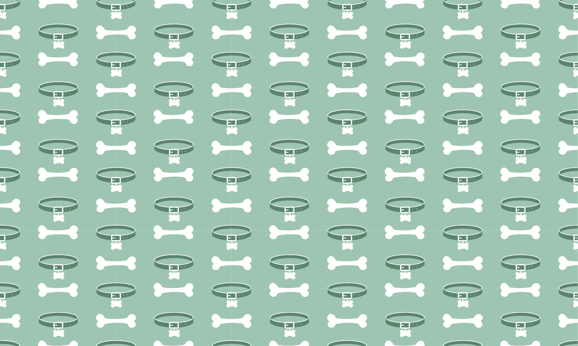 Hundbenmönster Vinylmatta djur - Tenstickers