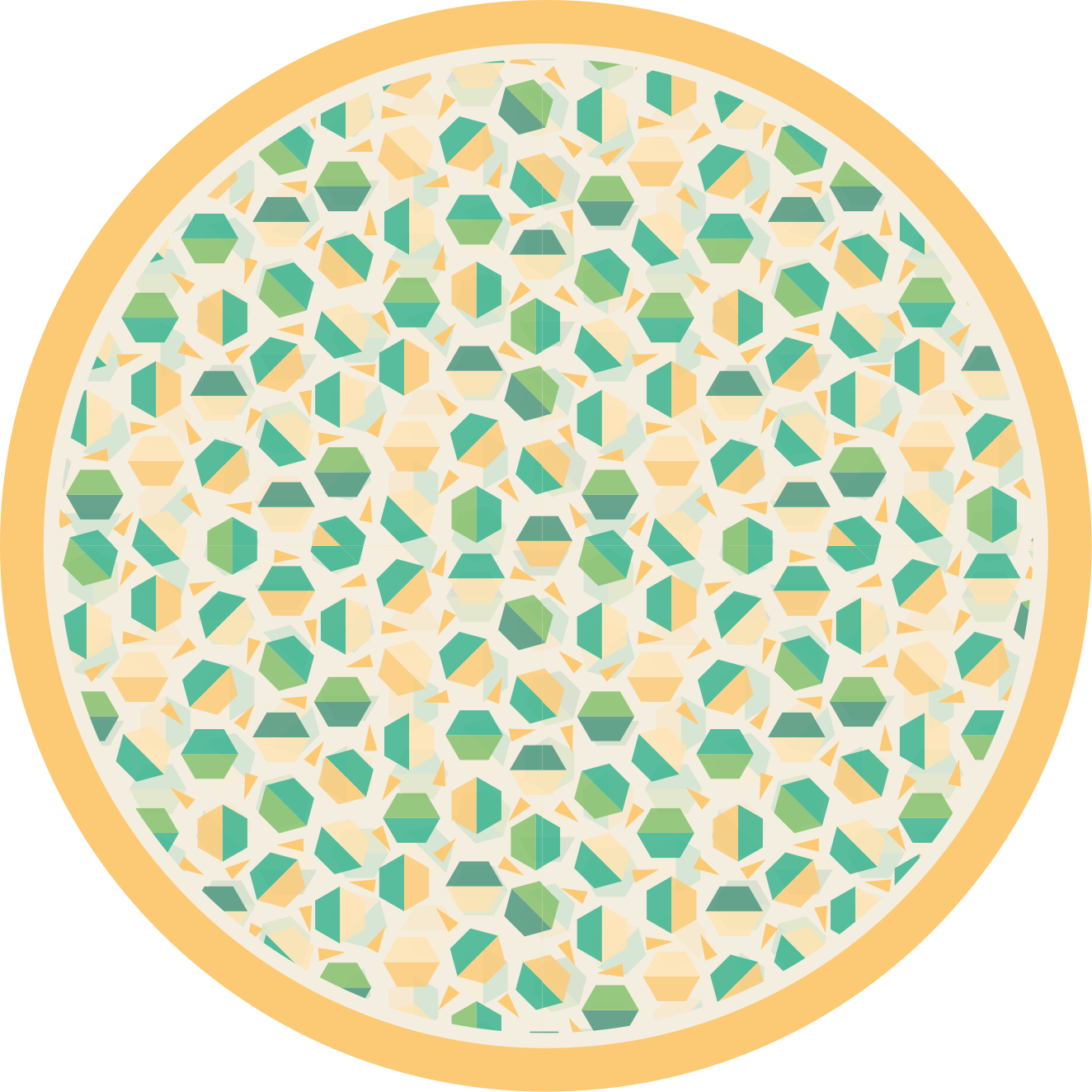 Färgglada hexagon kakel mönster badrum vinyl matta - Tenstickers