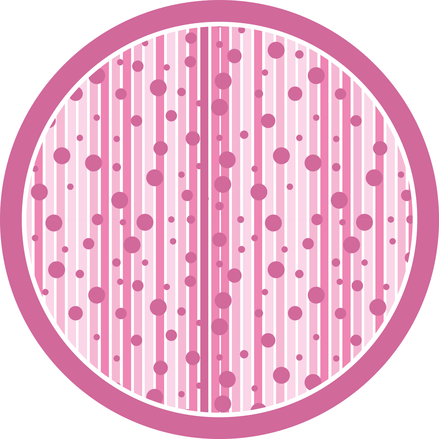 Vinlymatta randiga rosa randig mönster - Tenstickers