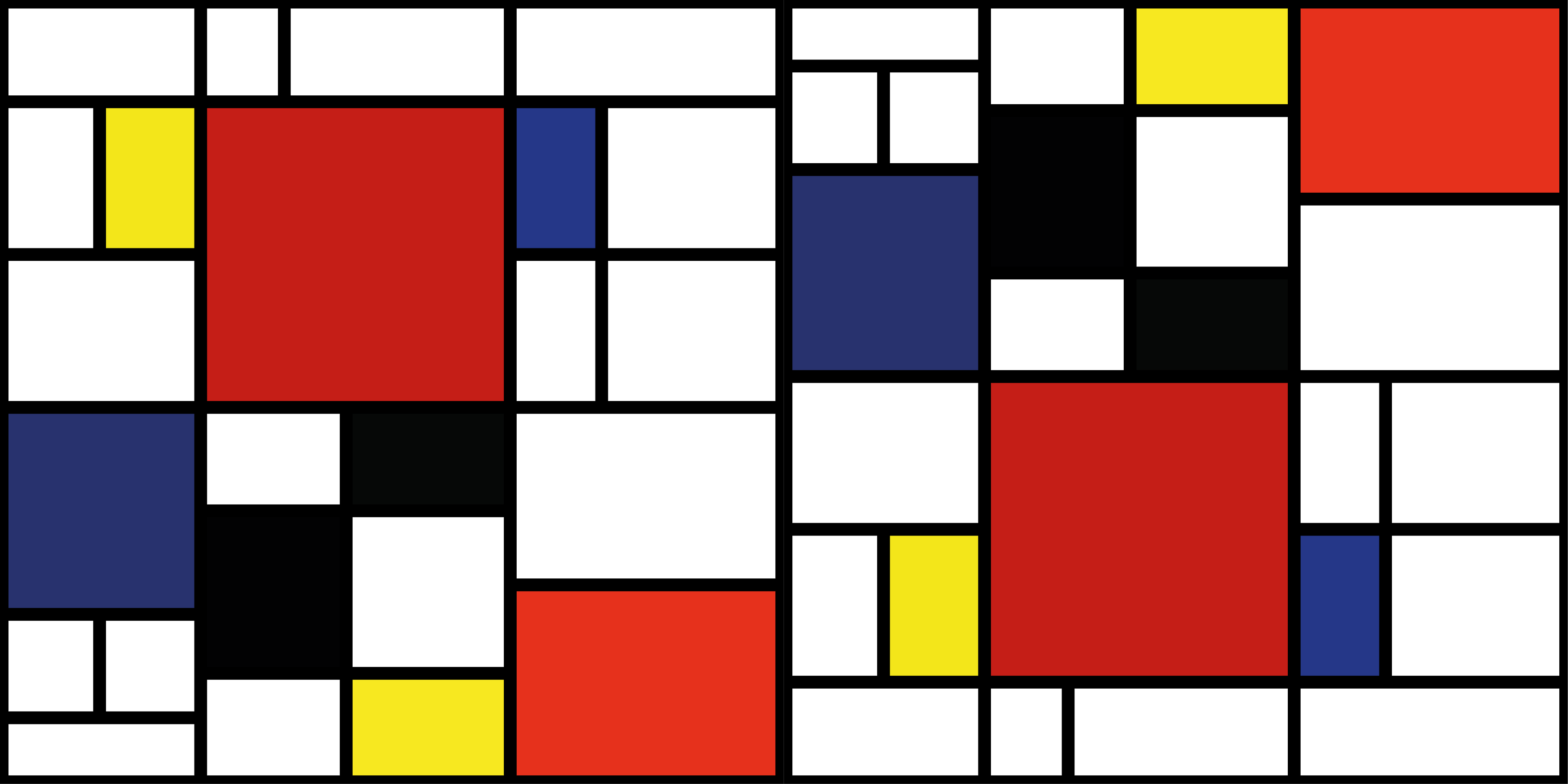 Abstrakta färgblock block rektangulär matta - Tenstickers