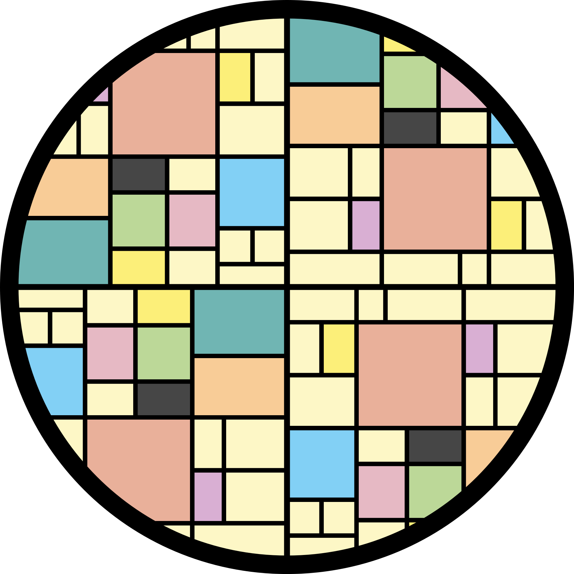 Färgglatt blockmönster Vinylmatta geometrisk - Tenstickers