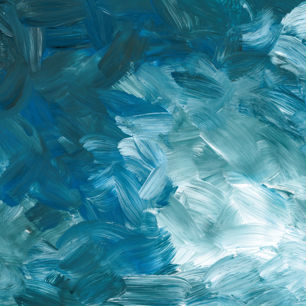 Oceaniska penseldrag vinylmatta - Tenstickers