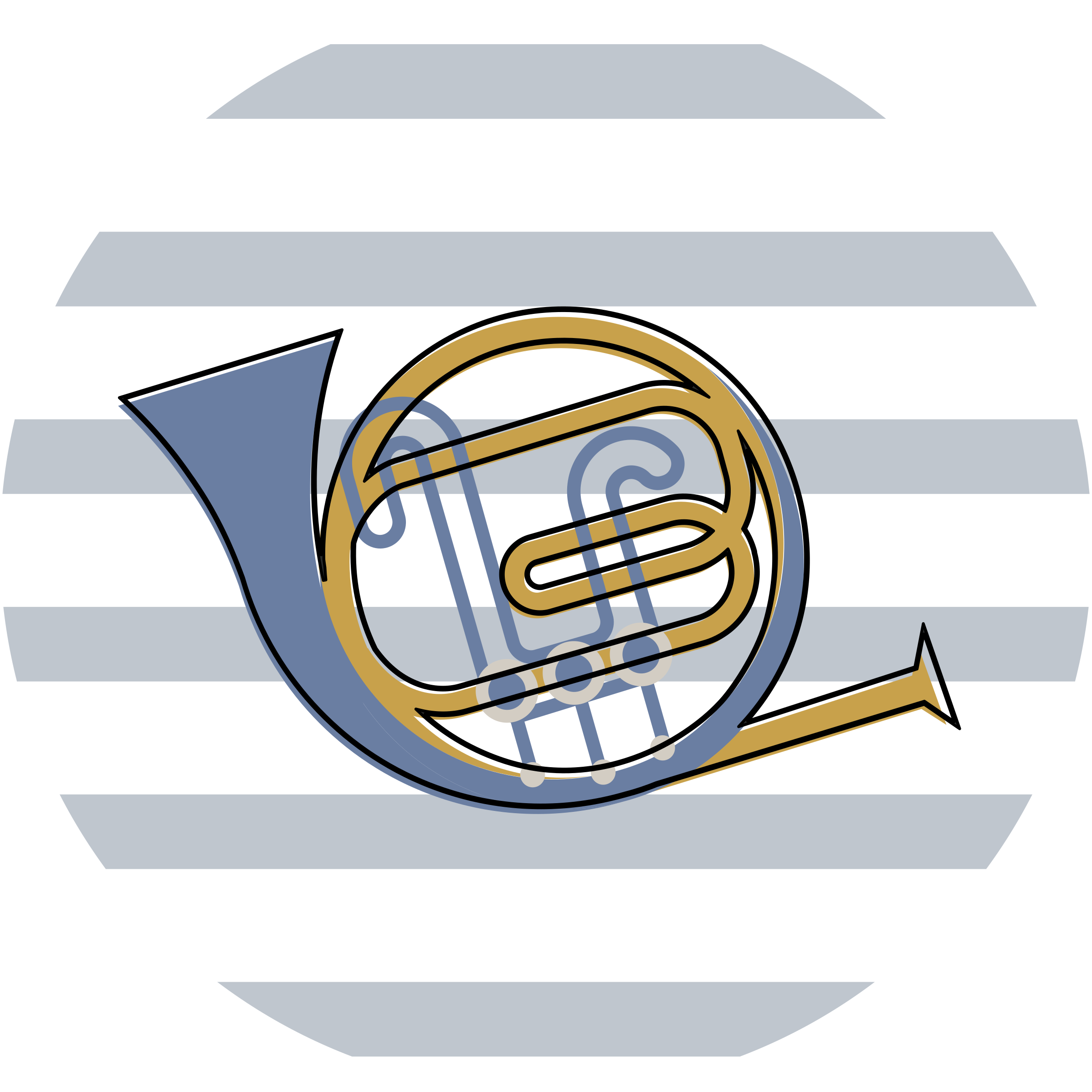 Design av musikhorn Vinylmatta Cirkulär - Tenstickers