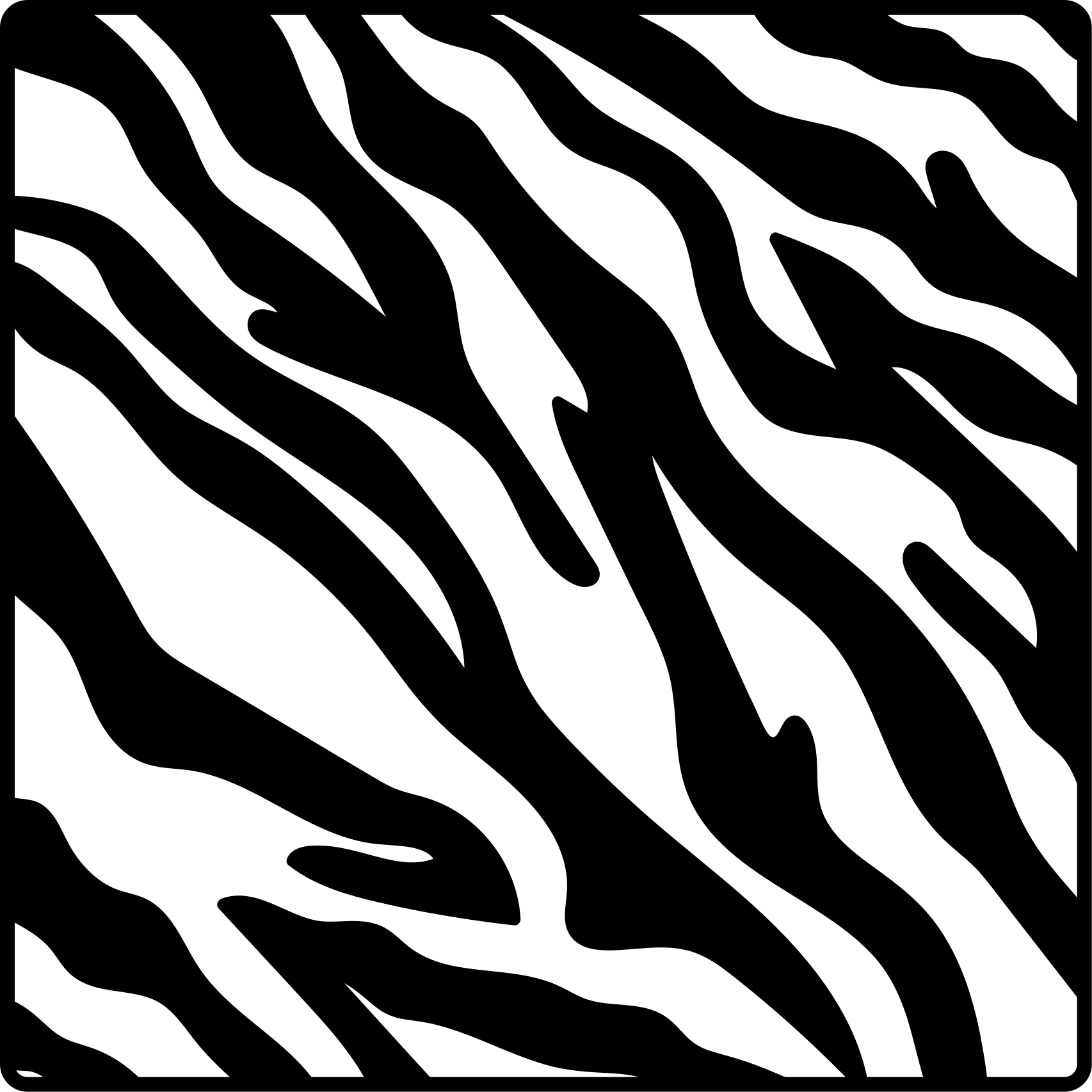 Vinylmatta djurtryck zebra mönster stil - Tenstickers