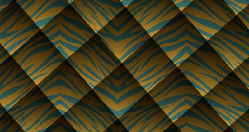 Tigerrandigt koncept Vinylmatta djurtryck - Tenstickers