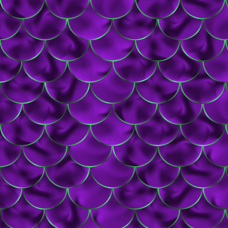 Vinylmatta djurtryck sjöjungfruskalor mönster - Tenstickers