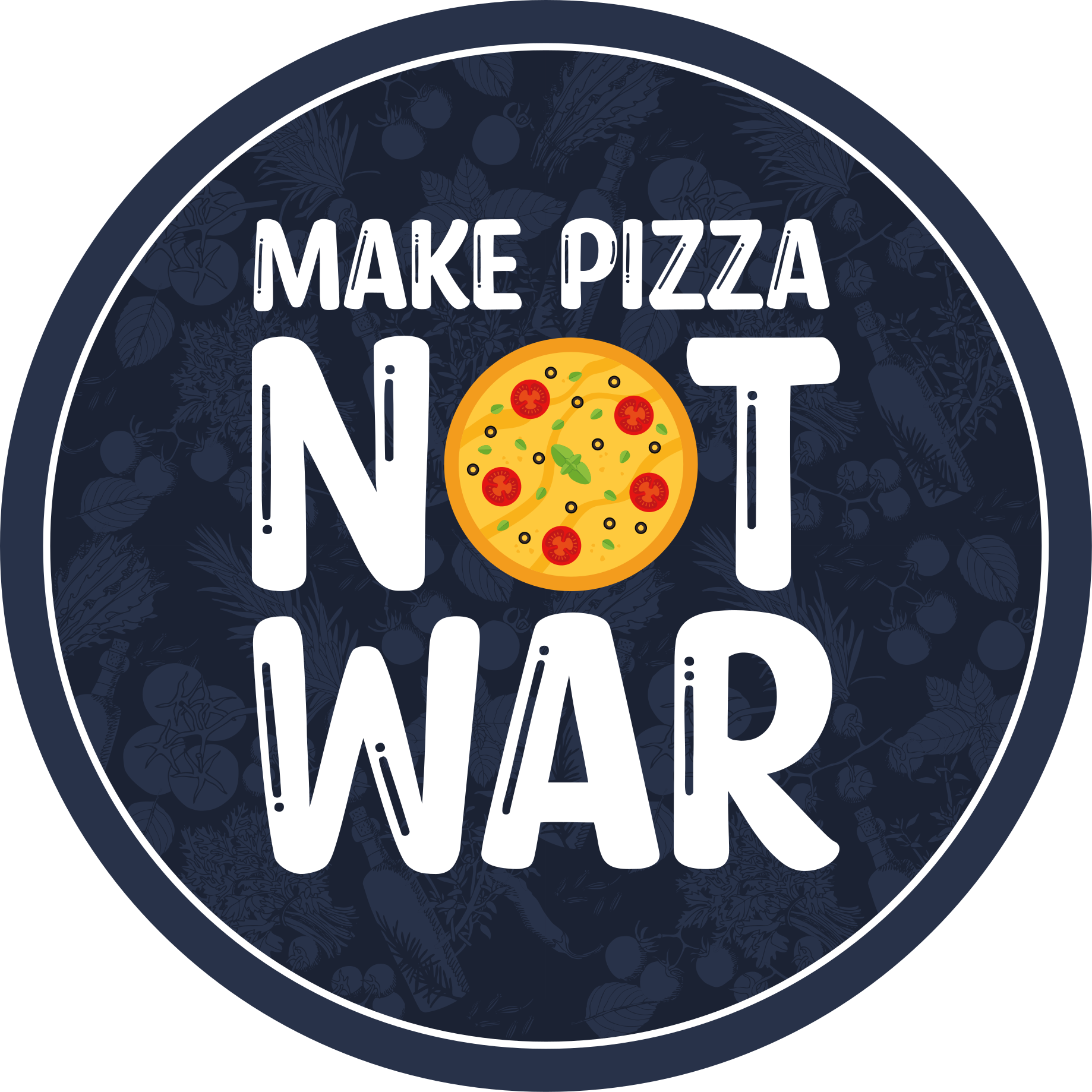 Roliga citat gör pizza anpassad matta - Tenstickers