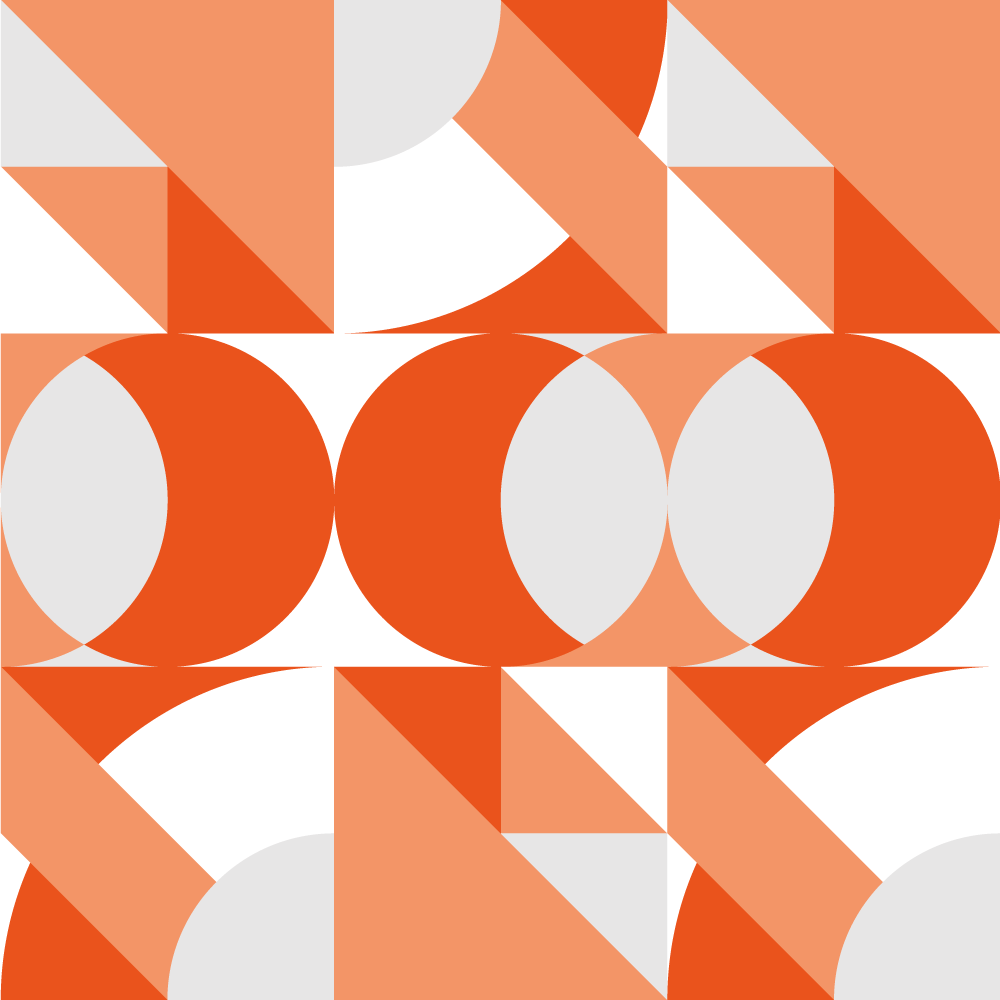 Retro geometriskt motiv Vinylmatta geometrisk - Tenstickers