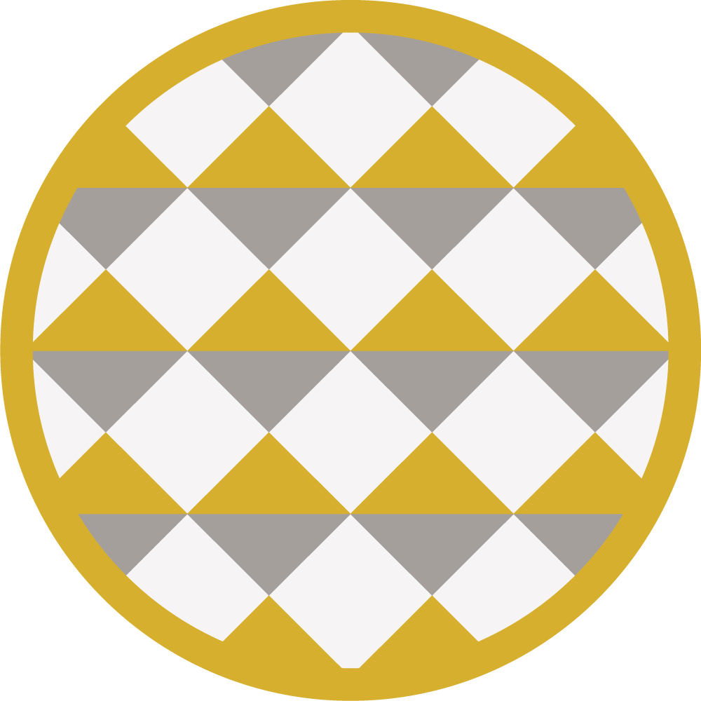 Diamantmönstercirkel Vinylmatta geometrisk - Tenstickers