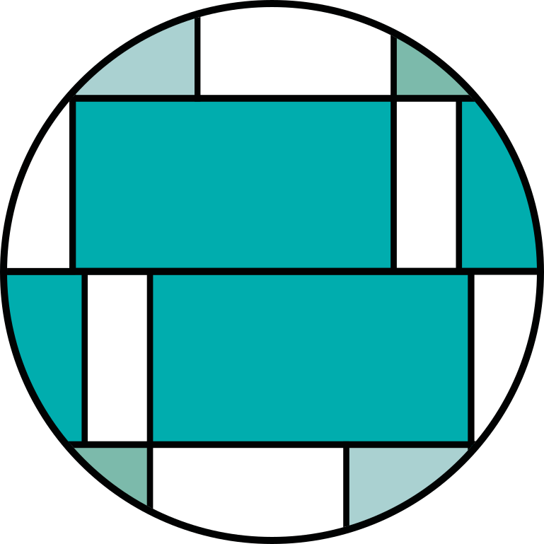 Vinylmatta modern geometriskt turkosa motiv - Tenstickers