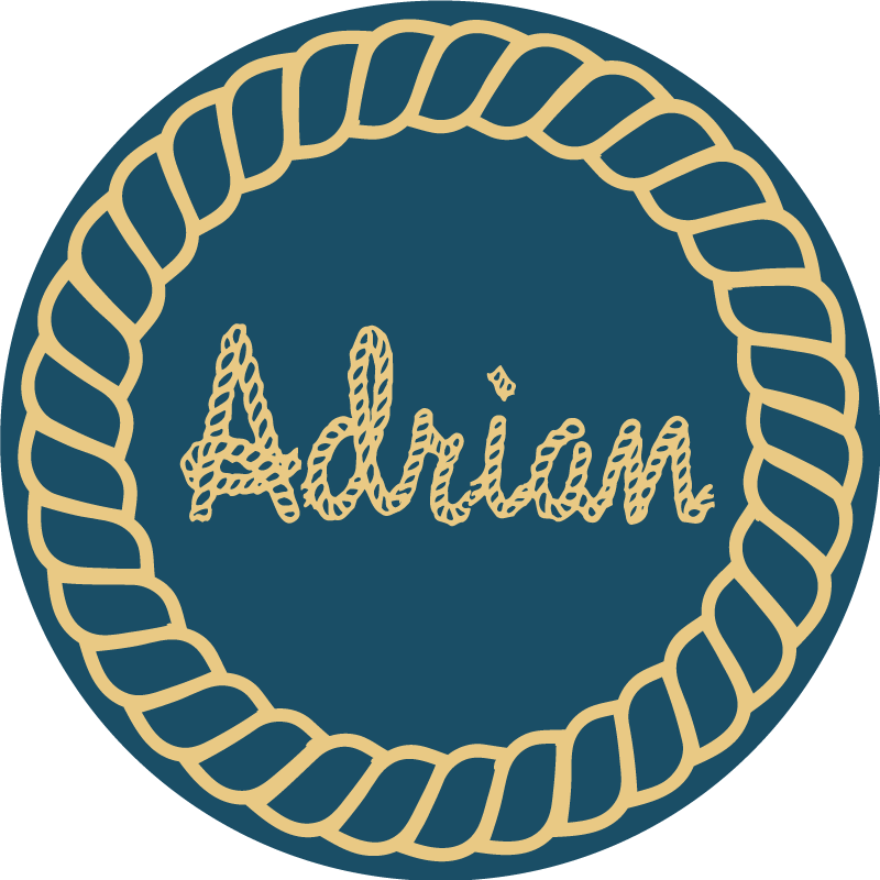 Cirkulärt nautiskt namn Andra Vinylmattor - Tenstickers