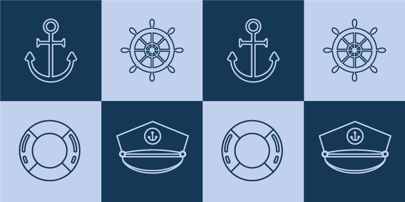 Marina symboler kakel kök golvplattor - Tenstickers