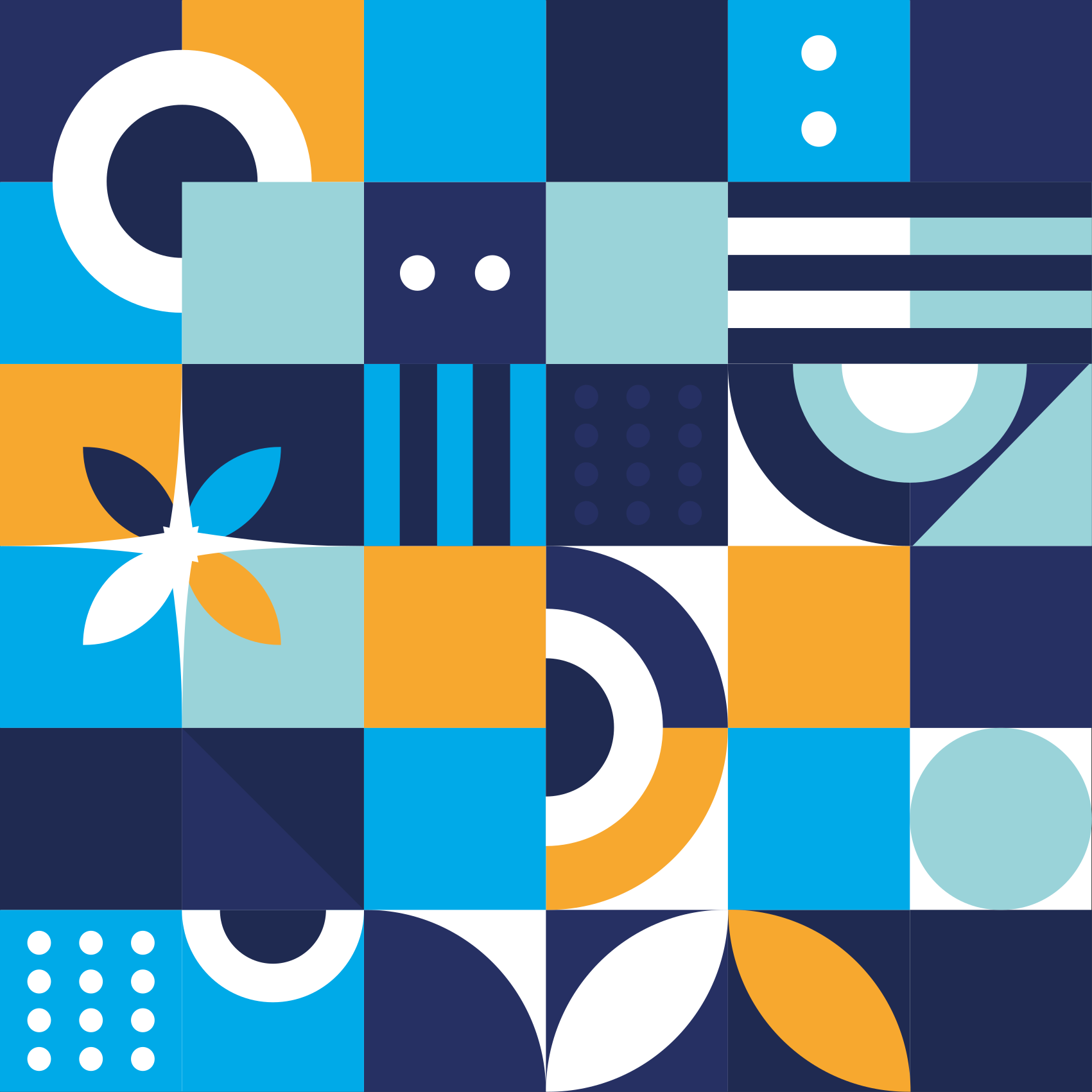 Geometriska färgformer Vinylmatta kakeleffekt - Tenstickers