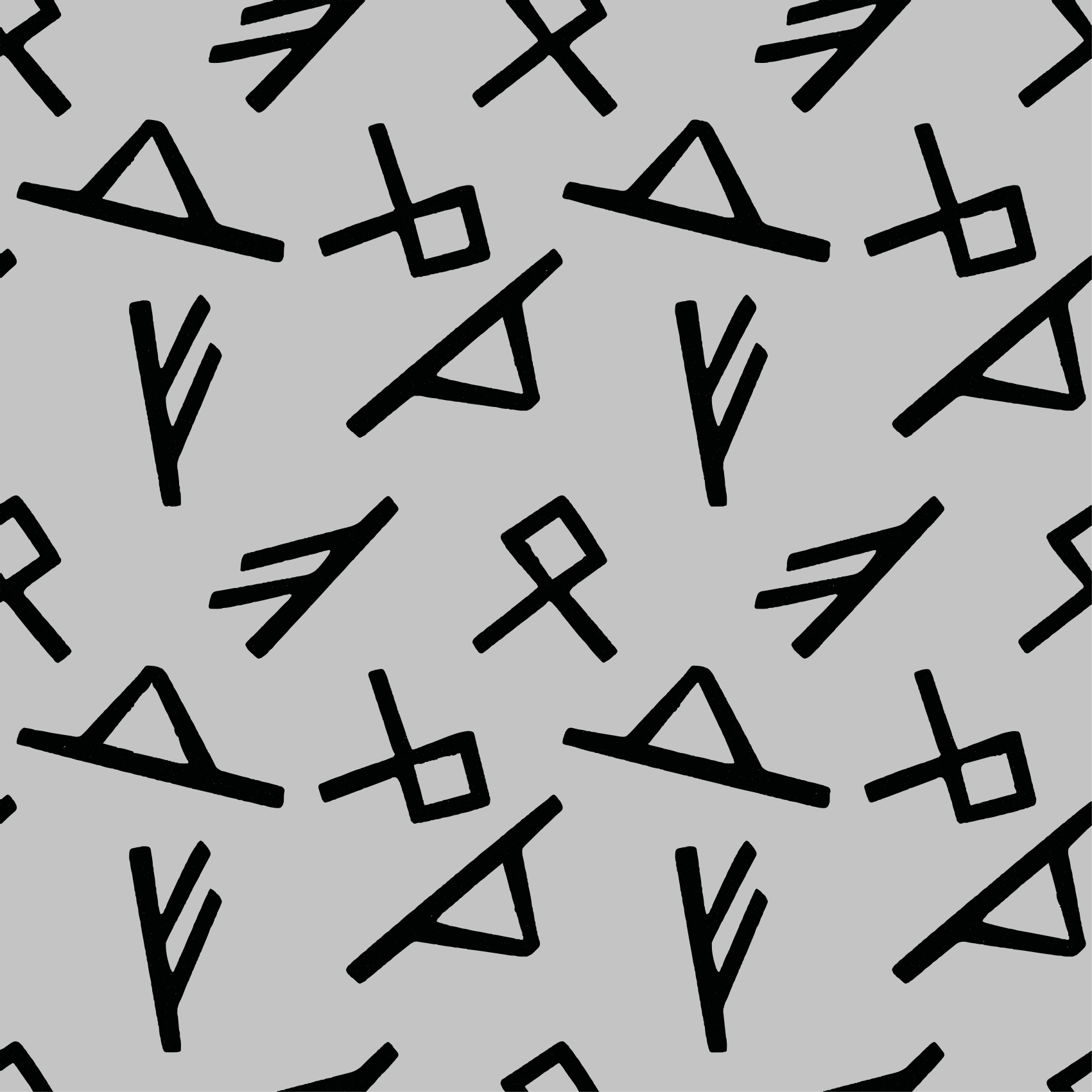 Snygga svarta former Vinylmatta geometrisk - Tenstickers