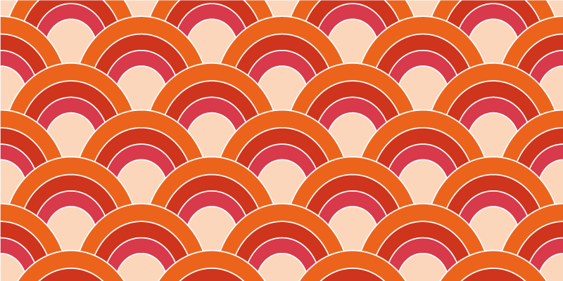 Färgglada välvda mönster Vinylmatta geometrisk - Tenstickers