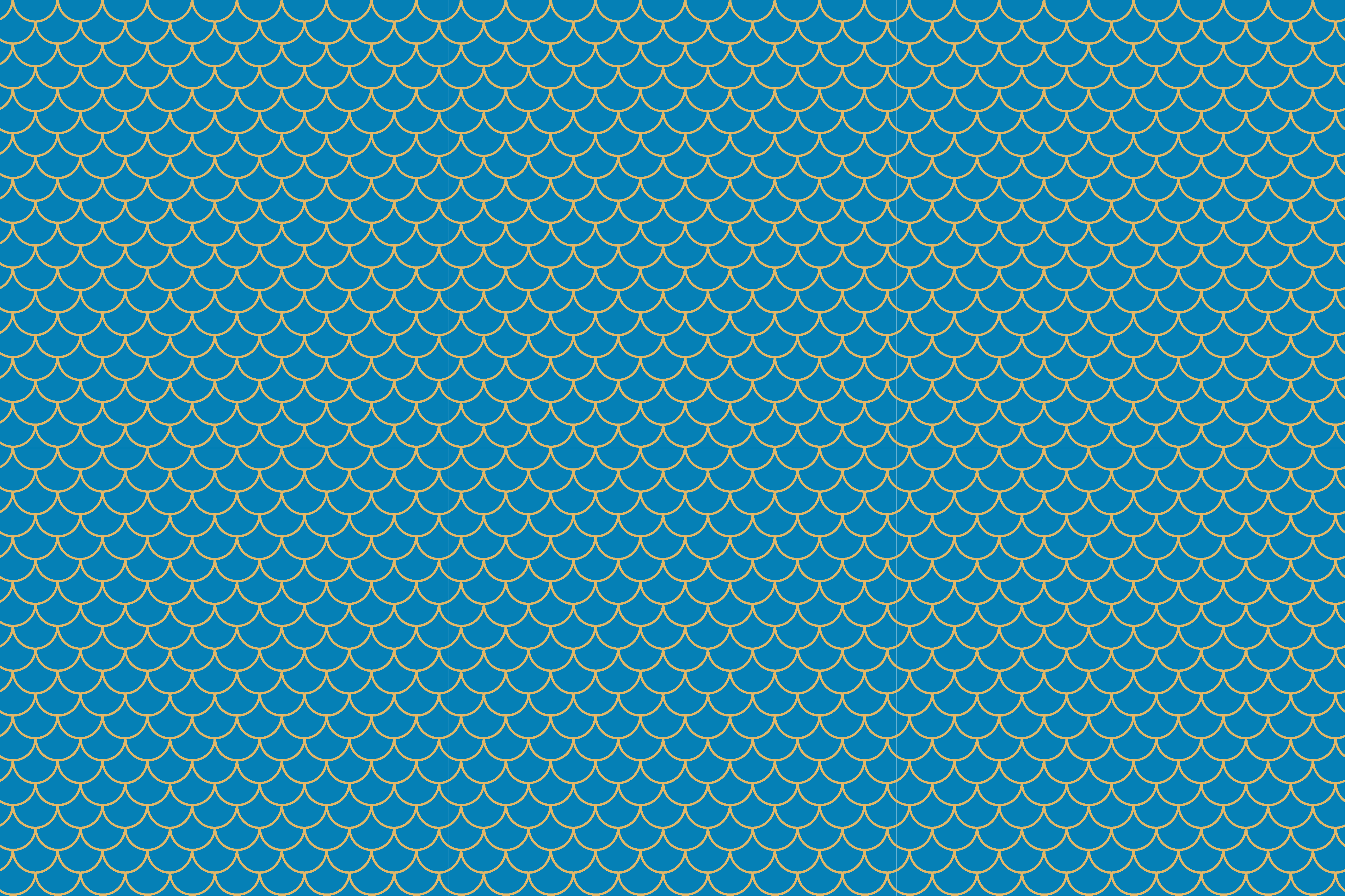 Blå fiskvåg mönster badrum vinyl matta - Tenstickers