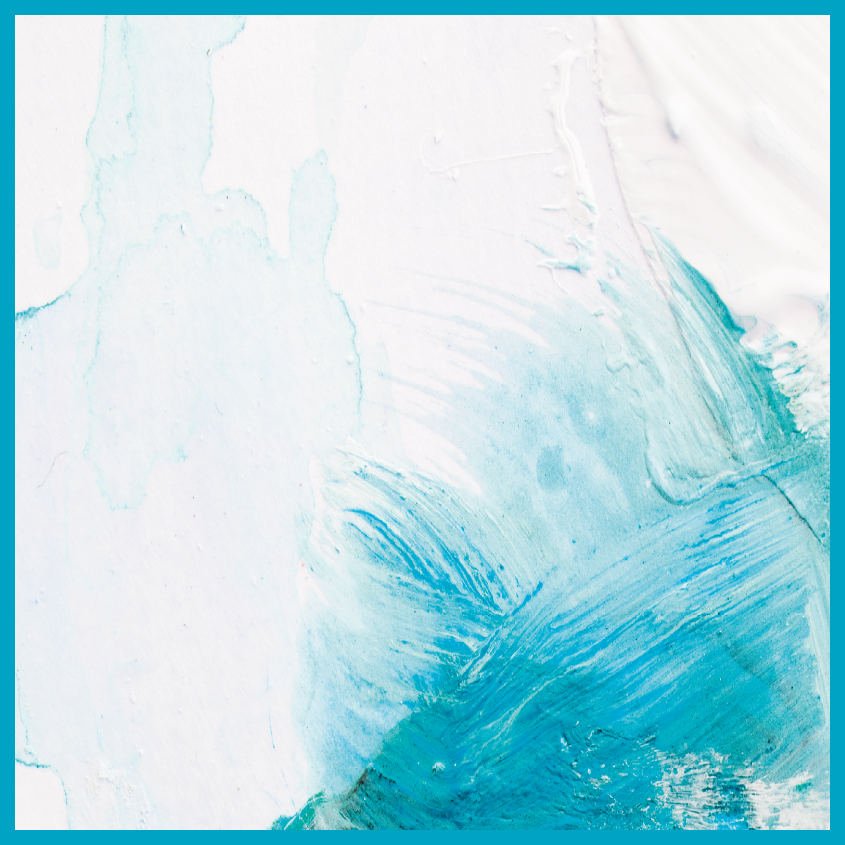 Aqua penseldrag vinylmatta - Tenstickers