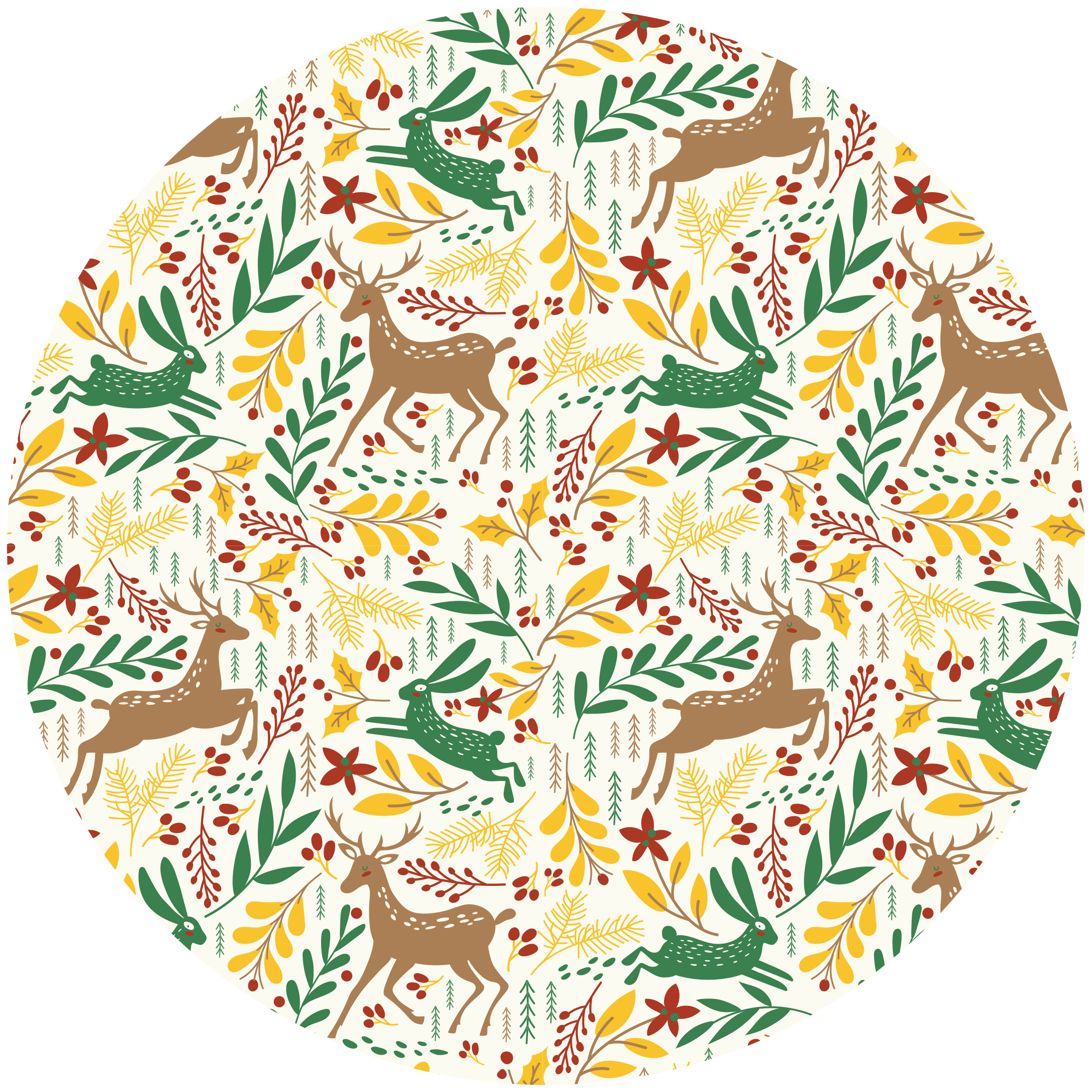 Naturinspirerat motiv Vinylmatta Jul - Tenstickers
