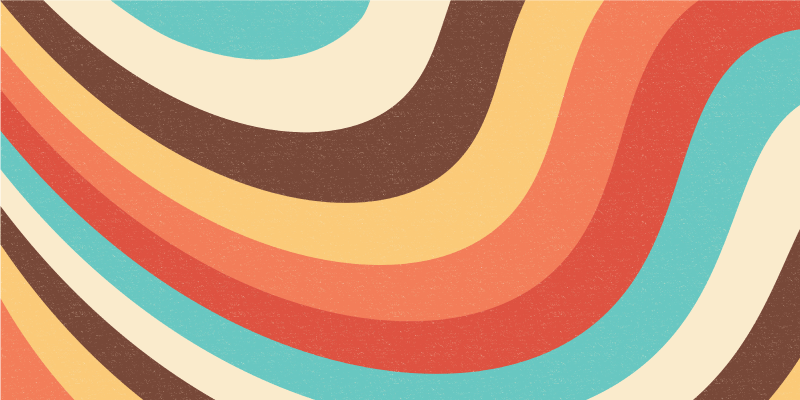 Handritad förvrängd groovy bakgrundsmatta - Tenstickers