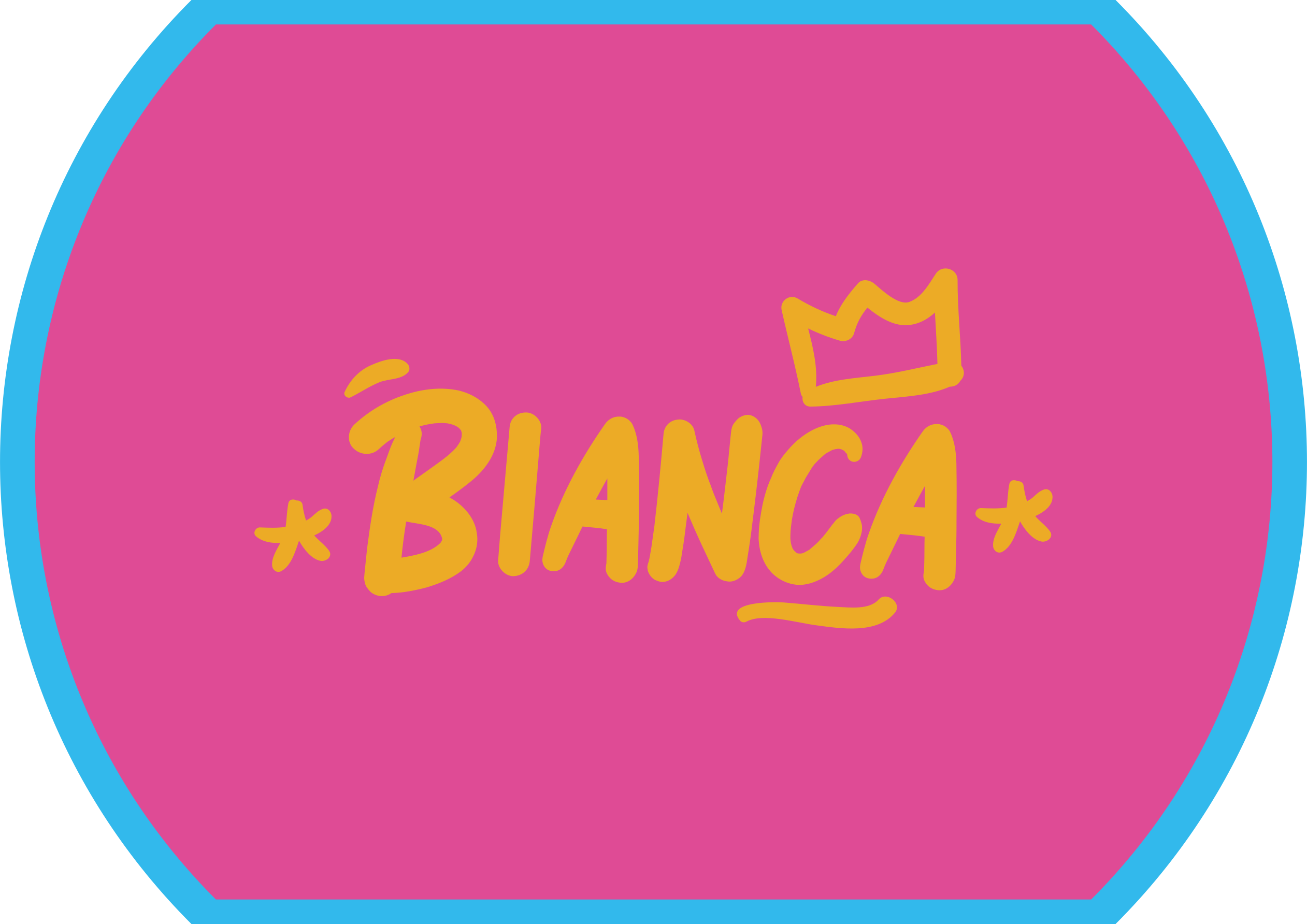 Blå kantad rug med namn Vinylmatta namn - Tenstickers