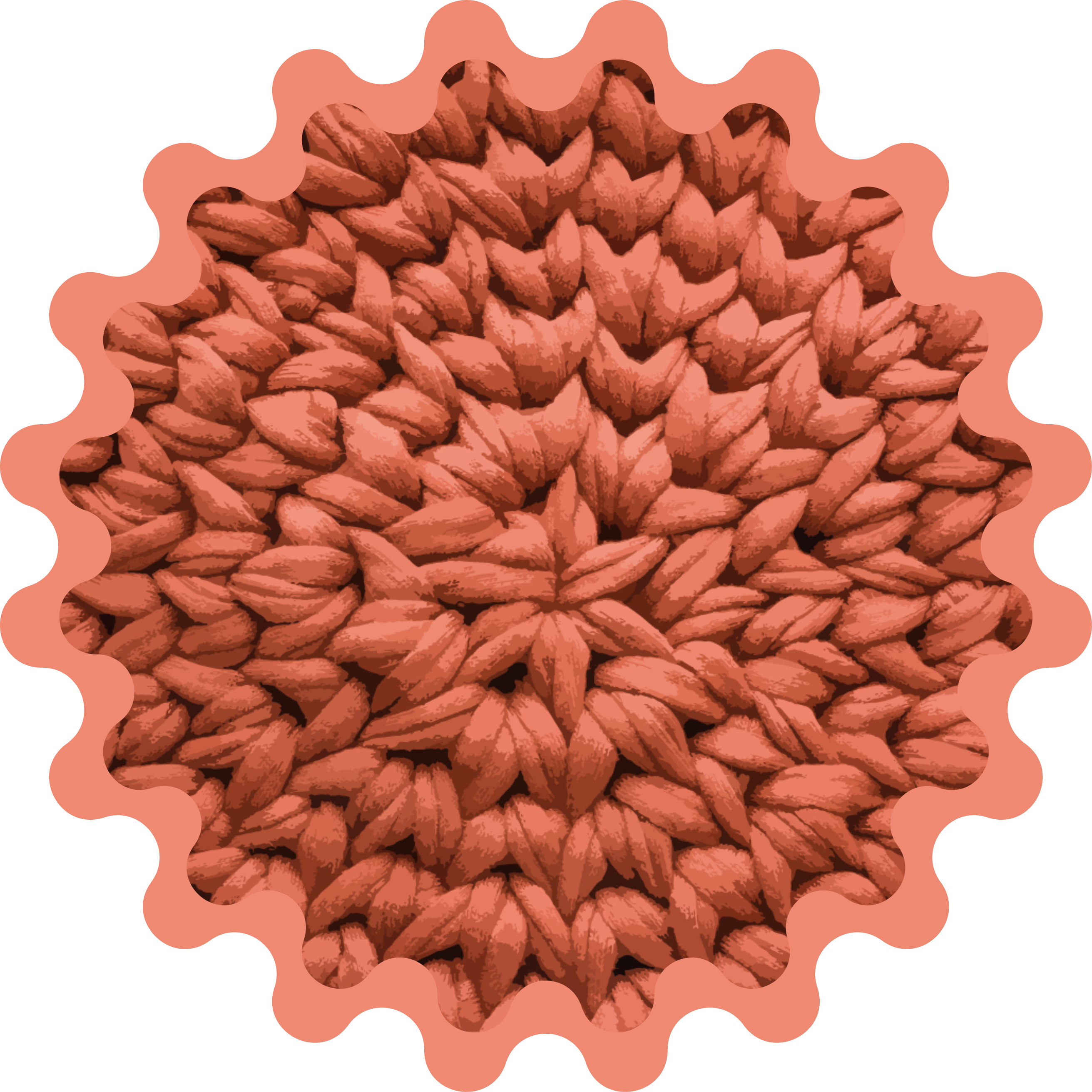 Vinylmatta natur med bladmotiv - Tenstickers