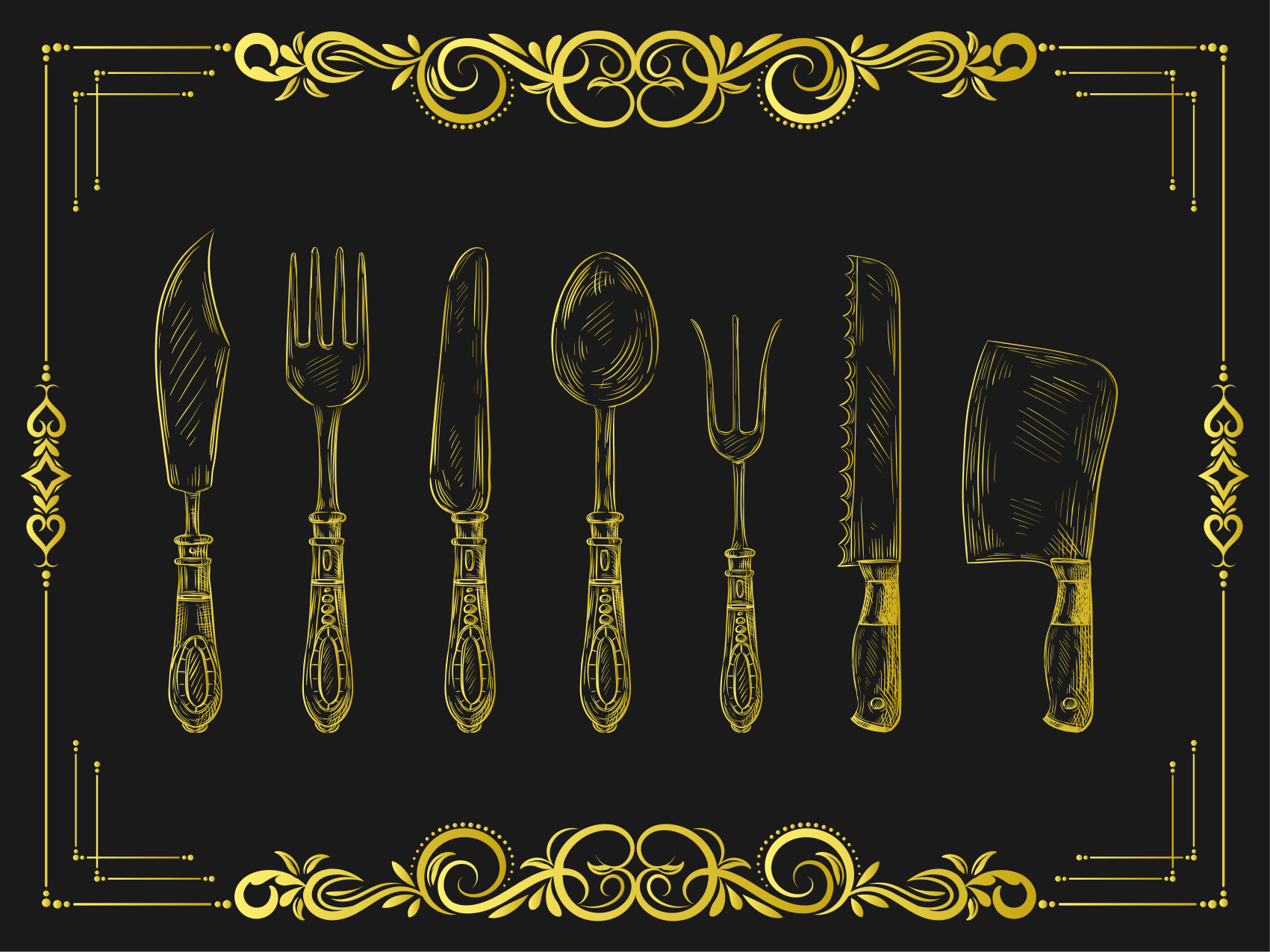 Köksredskap disposition Vinylmatta Kök - Tenstickers