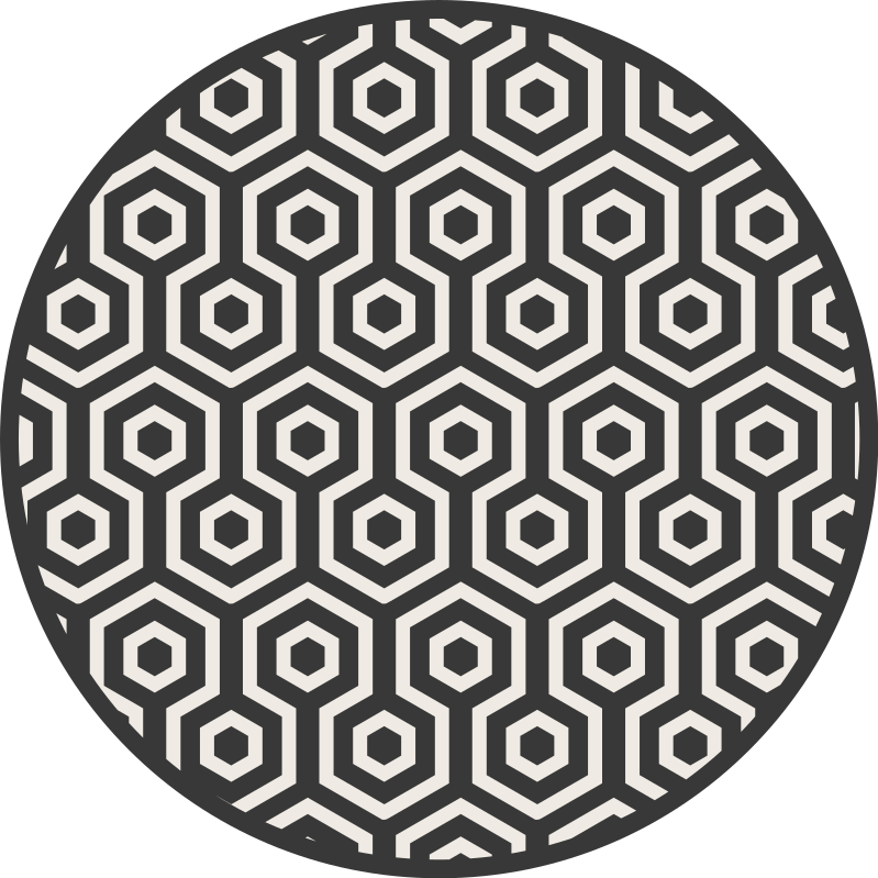 Hexagonanordning Vinylmatta geometrisk - Tenstickers