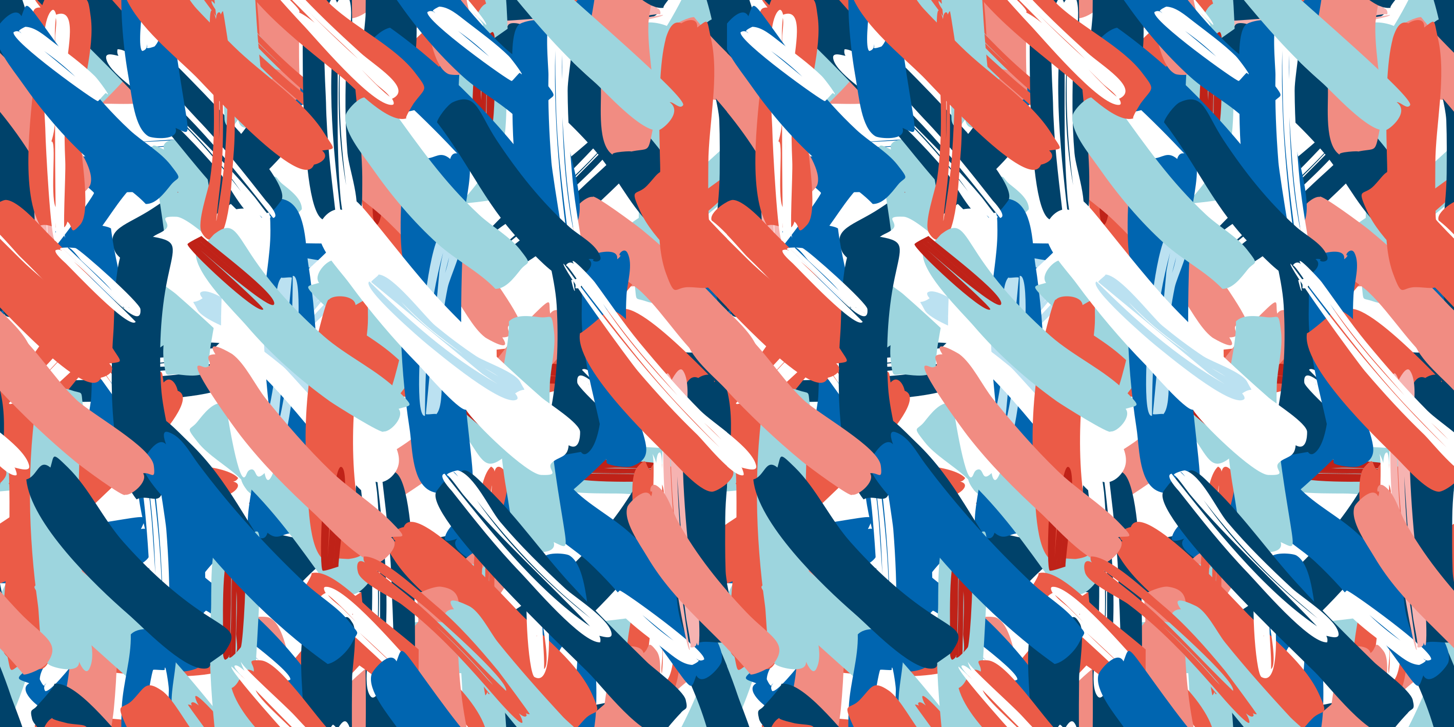 Vinylmatta modern färgglada penseldrag - Tenstickers