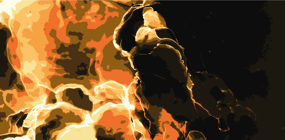 Eldig effekt vinylmatta i marmor - Tenstickers