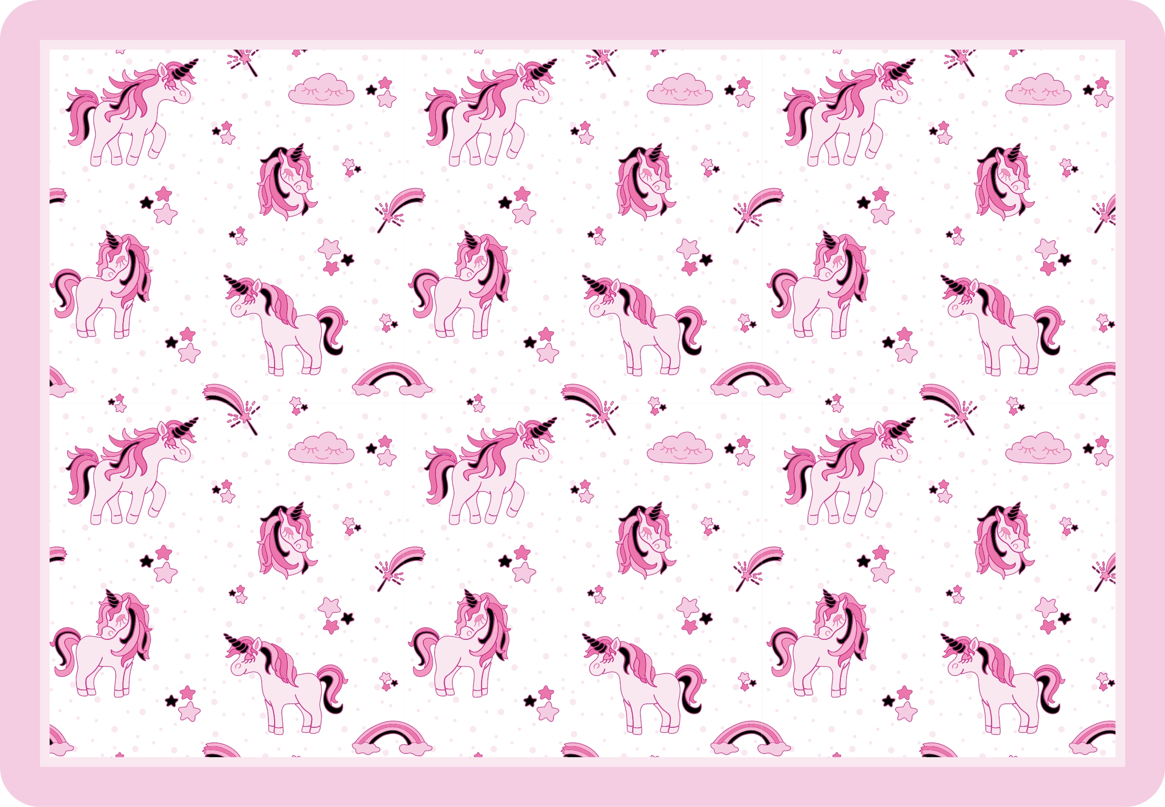 Enhörningsfantasirike Vinylmatta Barn - Tenstickers