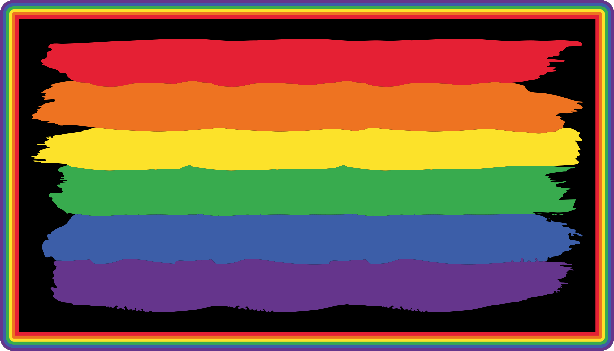 Färgglada regnbågsränder Vinlymatta randiga - Tenstickers