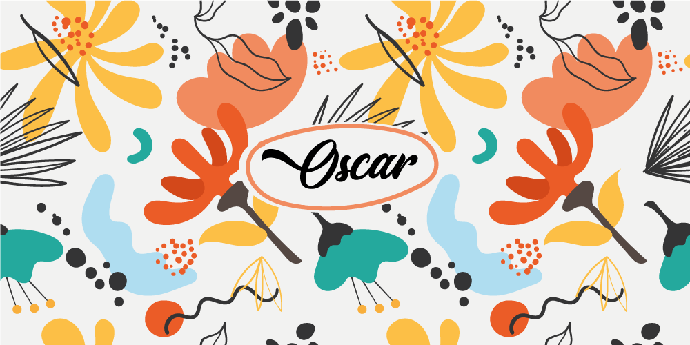 Anpassade abstrakta blommor Vinylmatta sovrum - Tenstickers