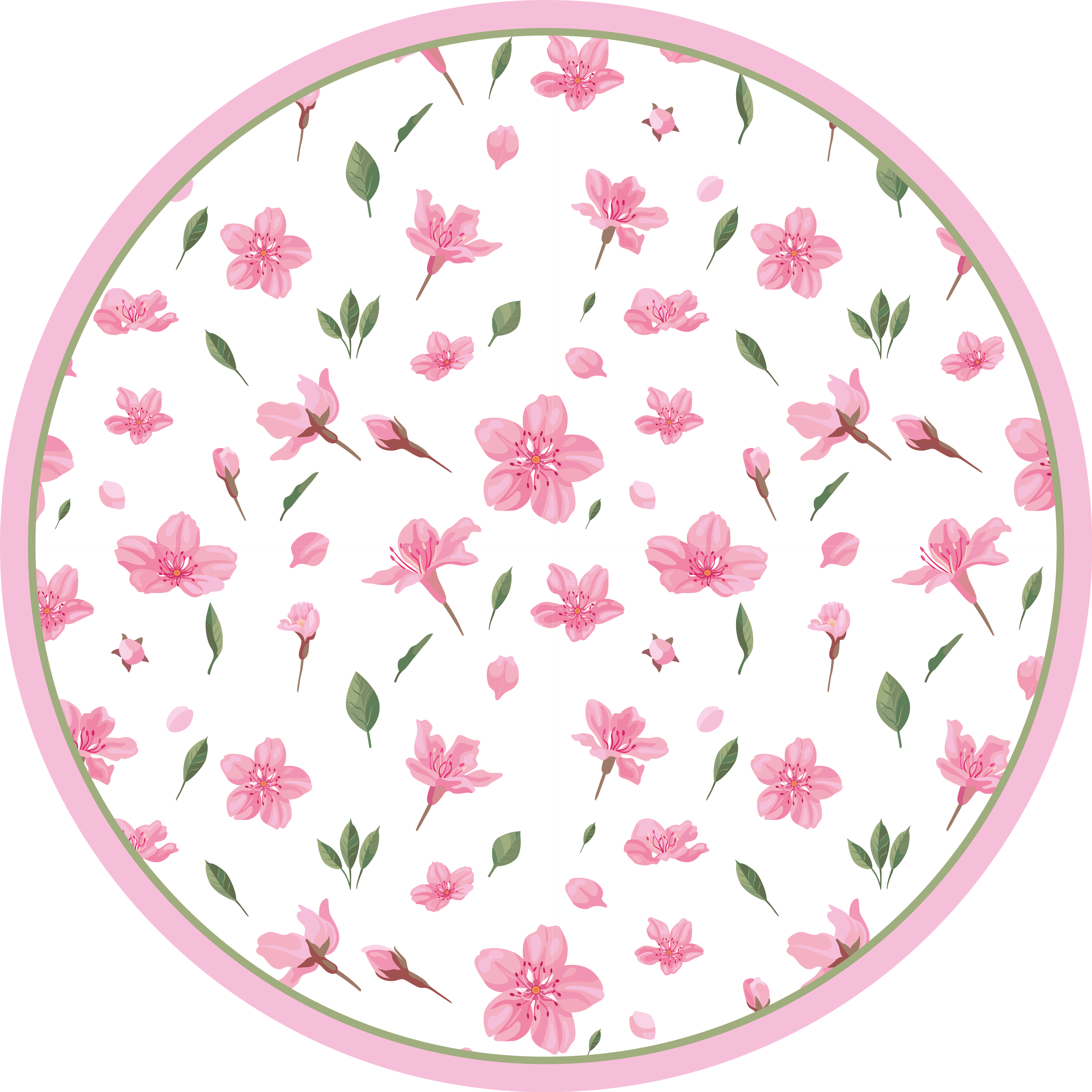 Akvarell pastell rosa blomma blommor matta - Tenstickers