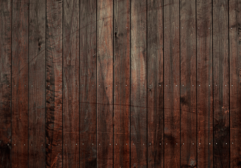 Bruna plankor med textur trä effekt vinyl matta - Tenstickers