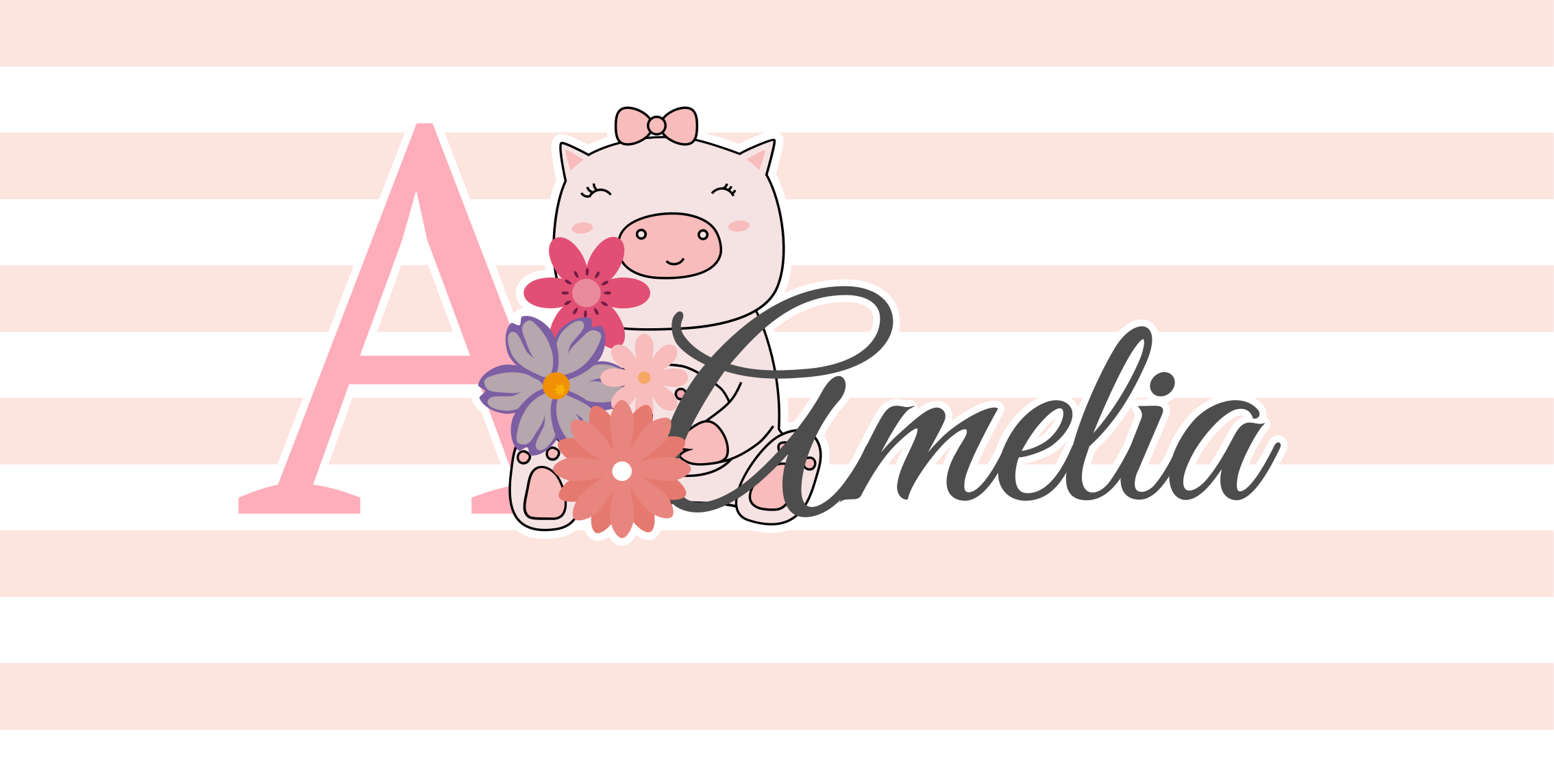 Söt grisillustration Vinylmatta namn - Tenstickers