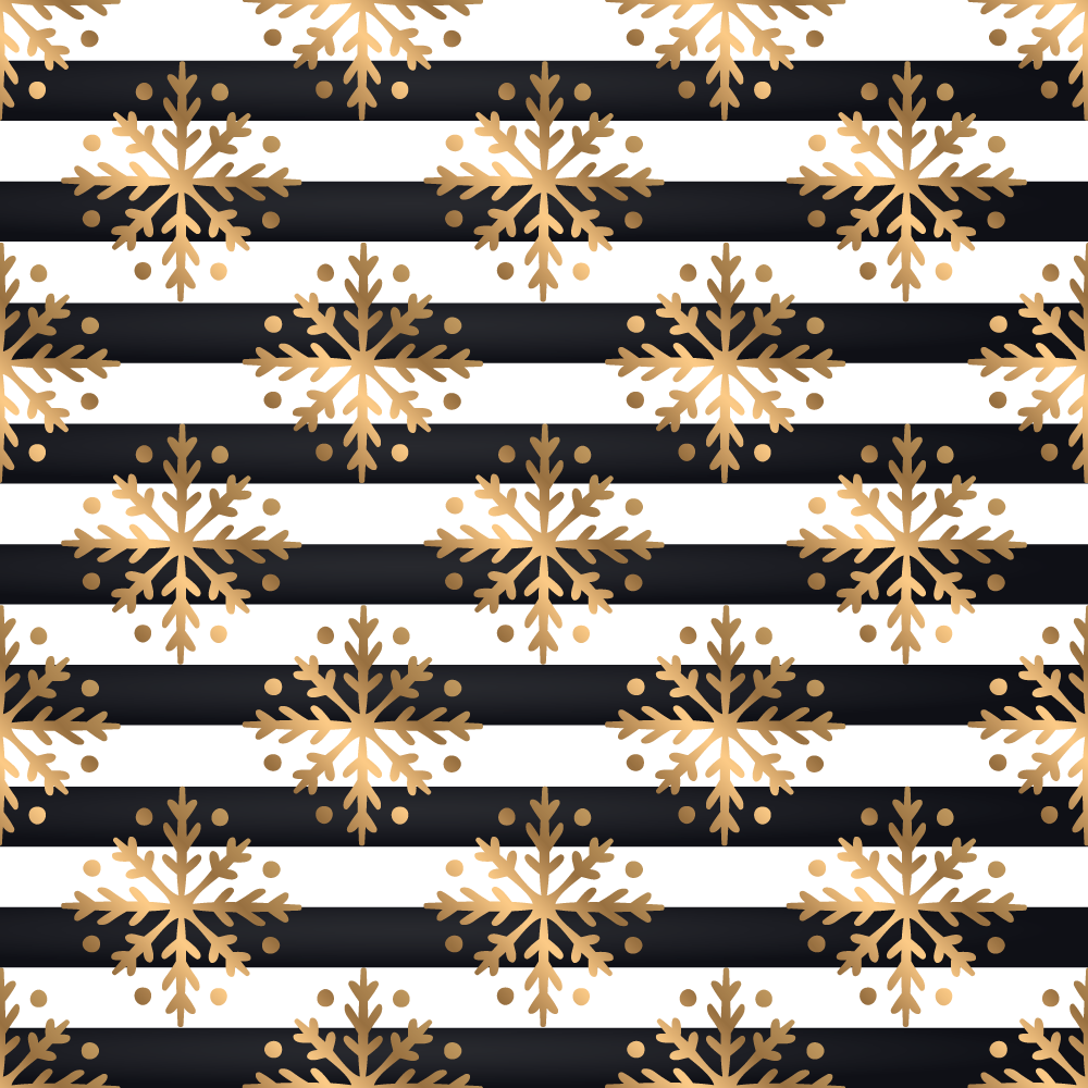 Elegant snöflingemönster Vinylmatta Jul - Tenstickers