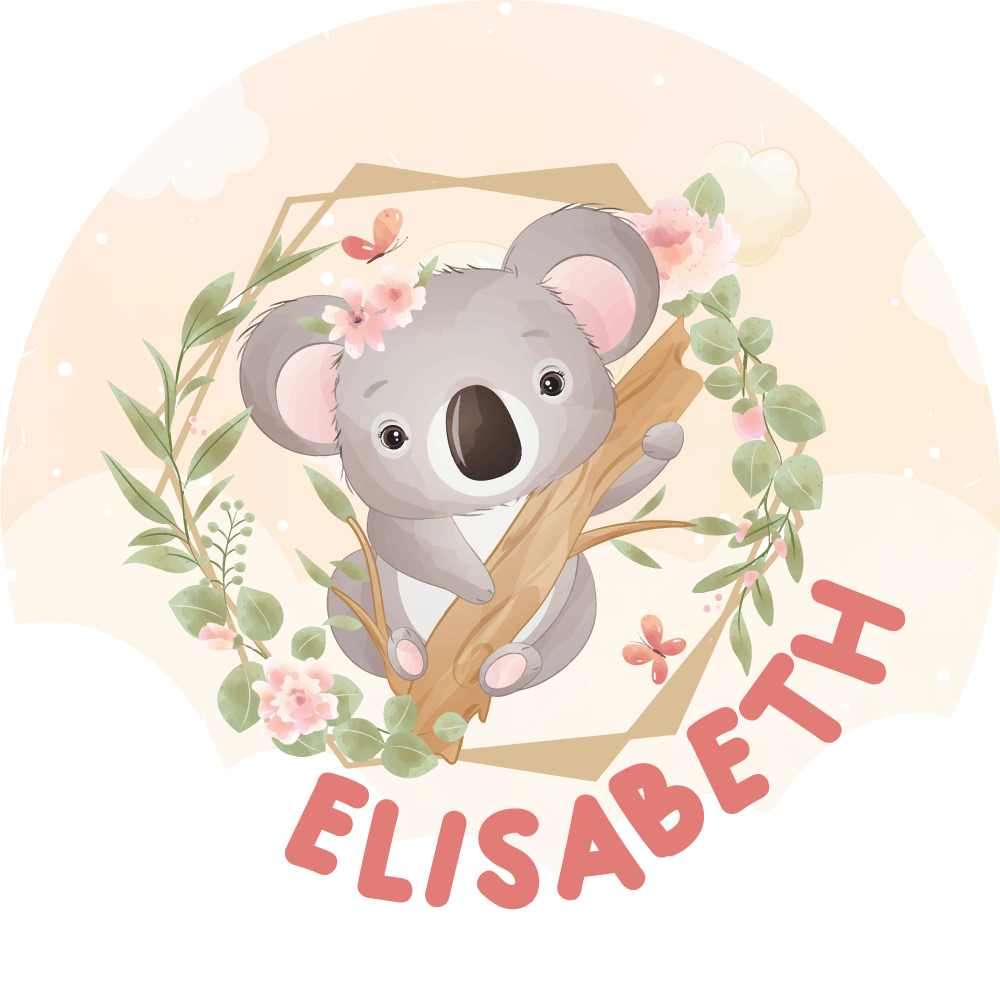 Vinylmatta adorabel koala konst - Tenstickers